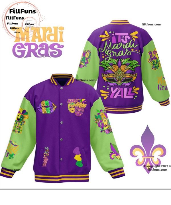 It’s Mardi Gras Y’All Baseball Jacket