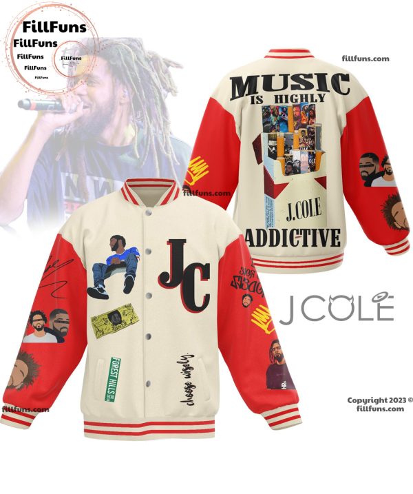 J. Cole Music Is Highly Addictive Baseball Jacket
