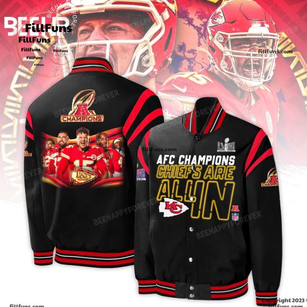 Kansas City Chiefs AFC Champions Black Baseball Jacket