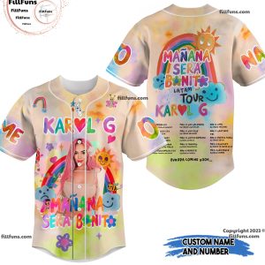 Karol G Manana Sera Bonito Tour Europe Coming Soon Custom Baseball Jersey