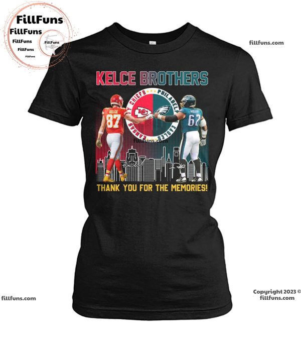 Kelce Brothers Kansas City Chiefs And Philadelphia Eagles Thank You For The Memories Unisex T-Shirt