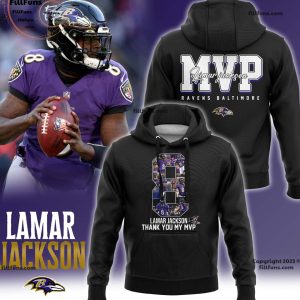 Lamar Jackson Thank You My MVP Baltimore Ravens Hoodie