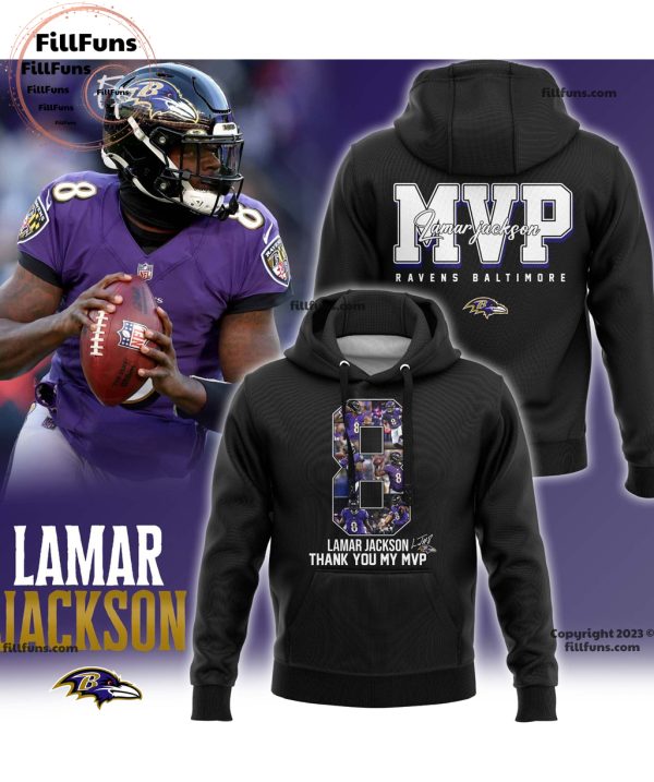 Lamar Jackson Thank You My MVP Baltimore Ravens Hoodie