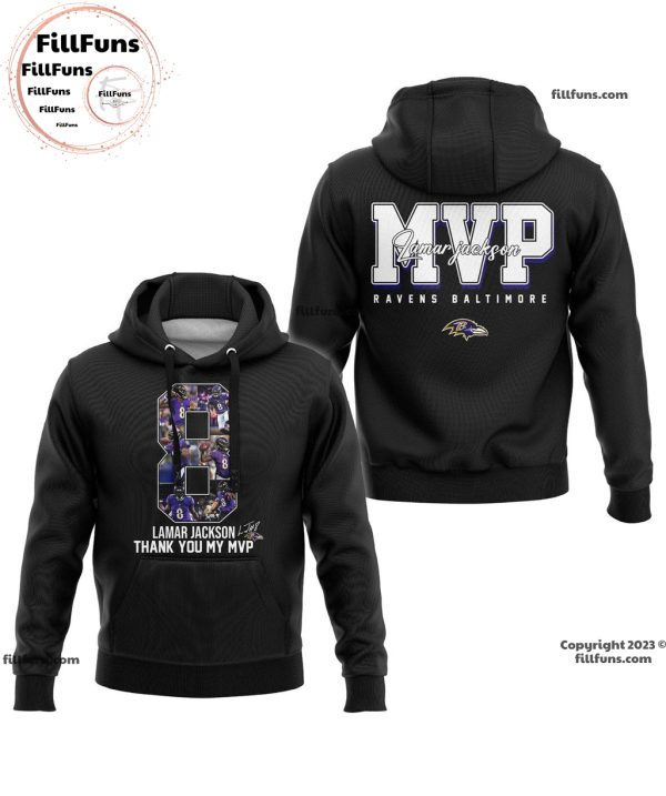 Lamar Jackson Thank You My MVP Baltimore Ravens Hoodie