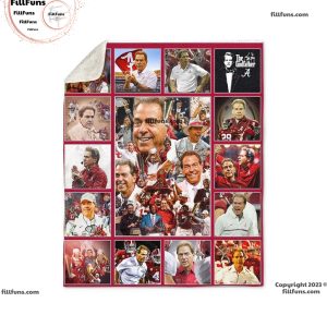 Limited Edition 2024 Nick Saban Thanks Coach and Roll Tide! Fleece Blanket
