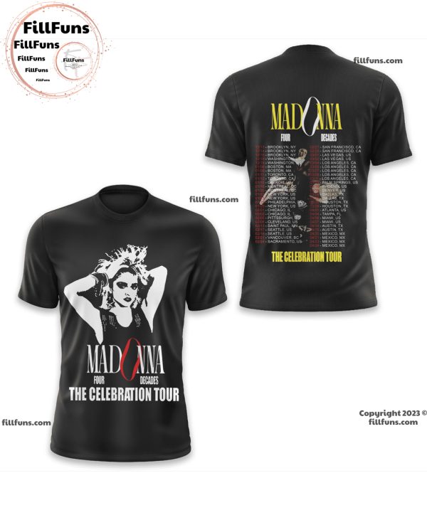 Madonna Four Decades The Celebration Tour 3D T-Shirt