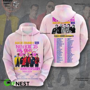 Magic Summer 2024 New Kids On The Block 40th Anniversary 1984 – 2024 Thank You For The Memories 3D T-Shirt