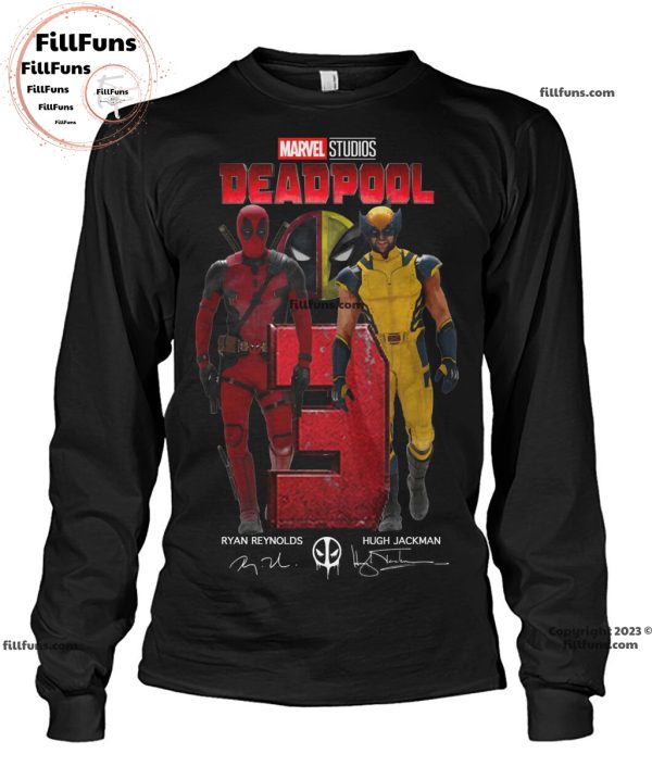 Marvel Studio Deadpool 3 Ryan Reynolds And Hugh Jackman Unisex T-Shirt