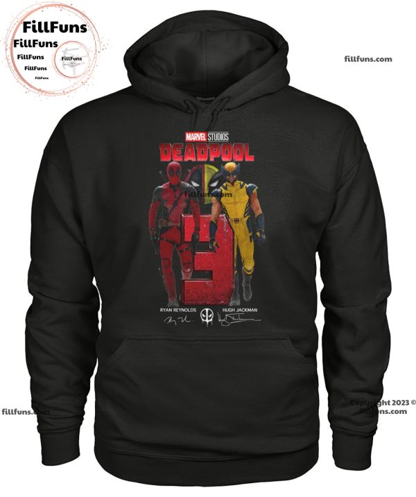 Marvel Studio Deadpool 3 Ryan Reynolds And Hugh Jackman Unisex T-Shirt