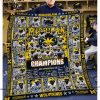 Michigan Wolverines College Football Playoff 2023 National Champions Fleece Blanket