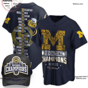 Michigan Wolverines 2024 National Champions Go Blue Baseball Jersey – Blue