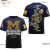 Michigan Wolverines 2024 National Champions Go Blue National Championship 3D Shirt – Blue