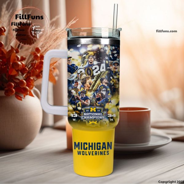 Michigan Wolverines College Football Playoff 2023 National Champions Stanley Tumbler 40oz