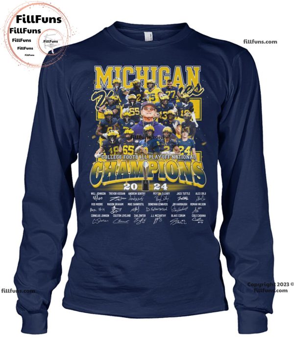 Michigan Wolverines College Football Playoff National Champions 2024 Unisex T-Shirt
