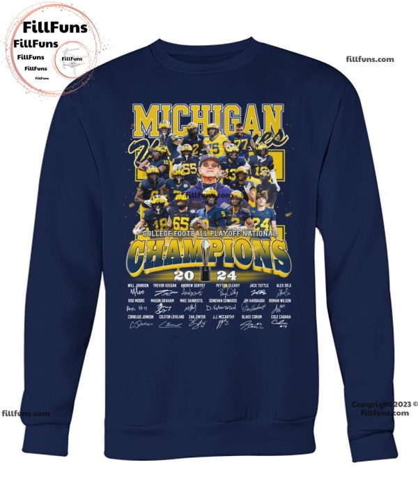 Michigan Wolverines College Football Playoff National Champions 2024 Unisex T-Shirt