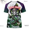 Monster Jam Truck Grave Digger Green Abstract All Over Print T-Shirt