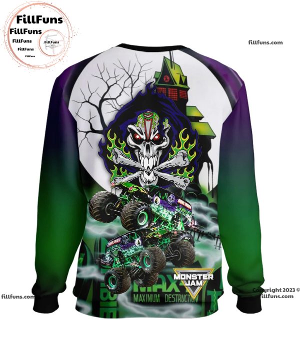 Monster Jam Truck Grave Digger Grim HeadIcon Horror House All Over Print T-Shirt