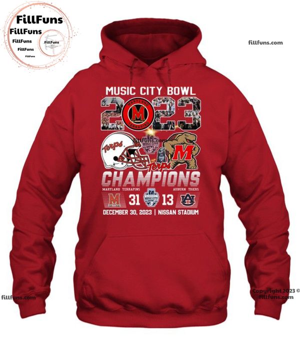 Music City Bowl 2023 Champions Maryland Terrapins 31 – 13 Auburn Tigers December 30, 2023 Unisex T-Shirt