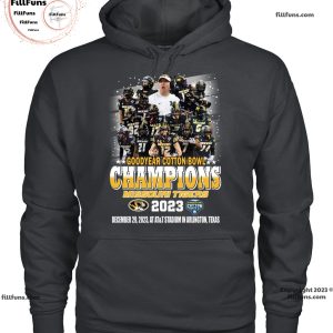 NCAA Missouri Tigers Goodyear Cotton Bowl Champions 2023 December 29, 2023 Unisex T-Shirt