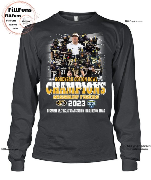 NCAA Missouri Tigers Goodyear Cotton Bowl Champions 2023 December 29, 2023 Unisex T-Shirt