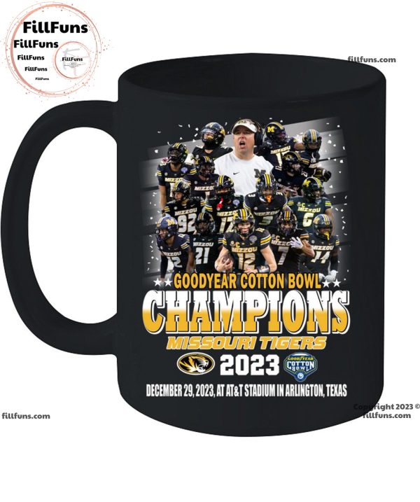 NCAA Missouri Tigers Goodyear Cotton Bowl Champions 2023 December 29, 2023 Unisex T-Shirt