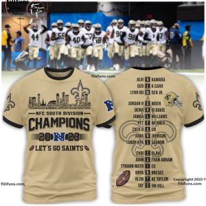 NFC South Division Champions 2023 New Orleans Saints 3D Shirt