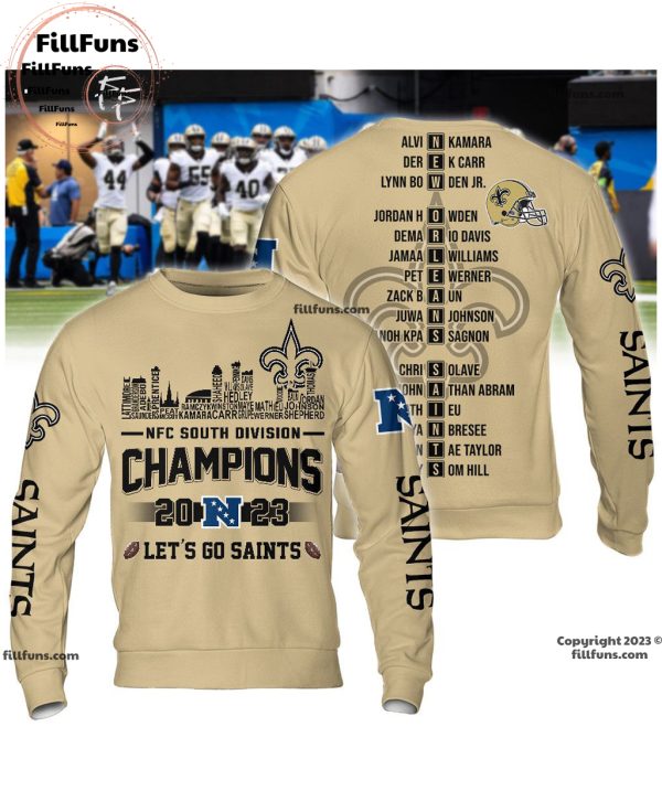 NFC South Division Champions 2023 New Orleans Saints 3D Shirt