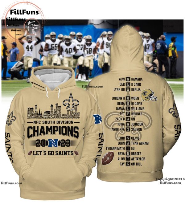 NFC South Division Champions 2023 New Orleans Saints 3D Shirt