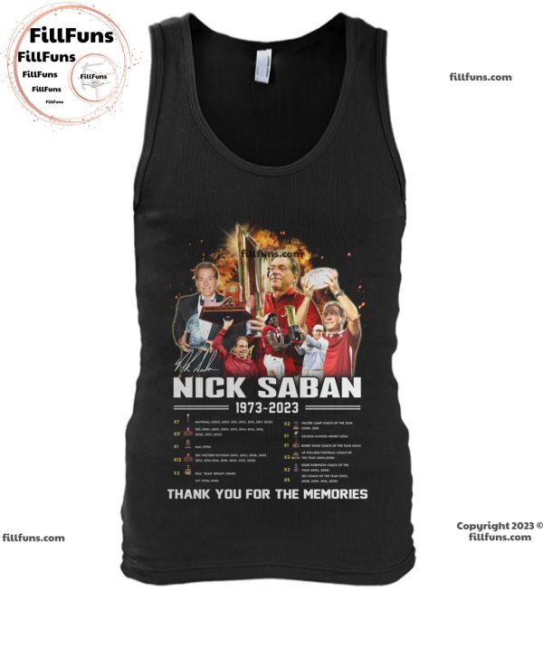 Nick Saban 1973 – 2023 Thank You For The Memories Unisex T-Shirt