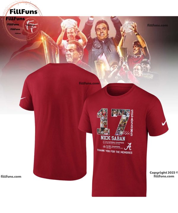 Nick Saban Coach 17 Seasons Shirt