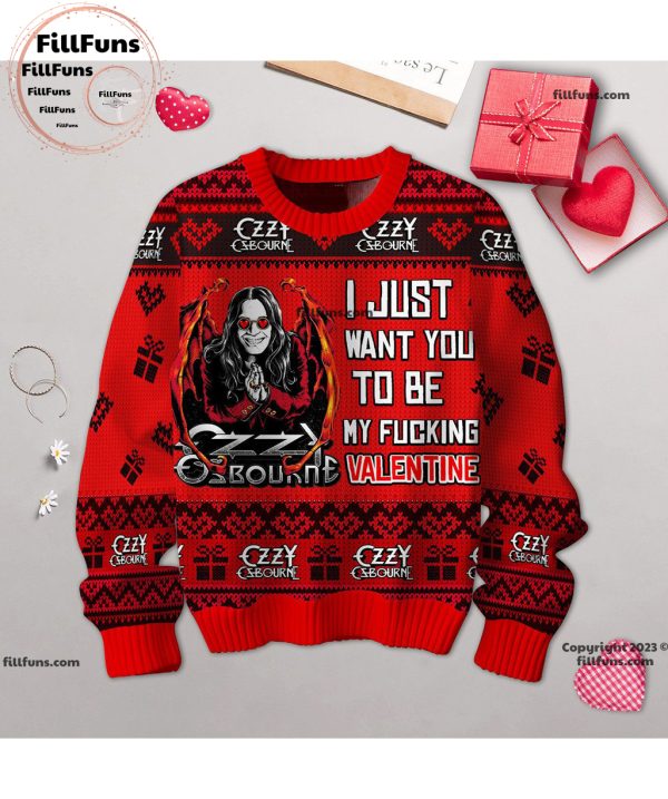 Ozzy Osbourne I Just Want You To Be My Fucking Valentine Sweater