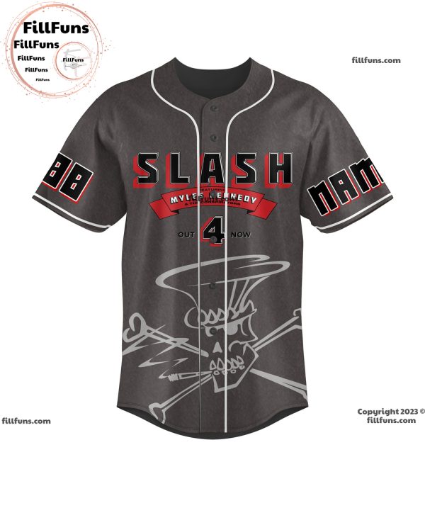 Personalized Slash Featuring Myles Kennedy & The Conspirators Out 4 Now The River Is Rising Tour ’24 Baseball Jersey