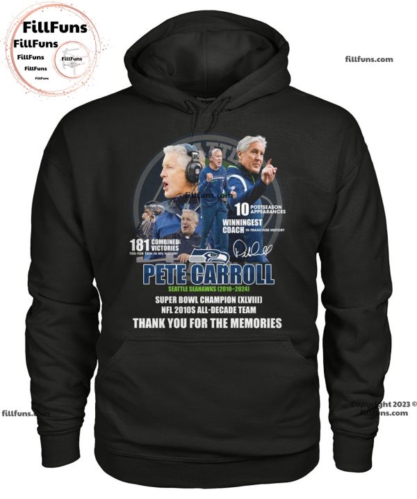 Pete Carroll Seattle Seahawks 2010 – 2024 Super Bowl Champions XLVIII NFL 2010sT-Shirt