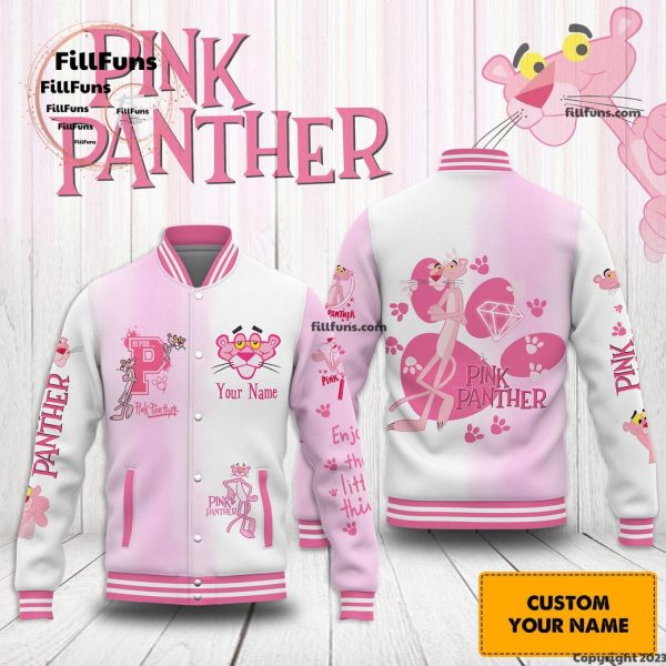 Pink Panther Custom Name Baseball Jacket