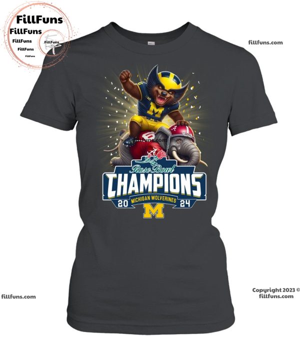 Rose Bowl Champions 2024 Michigan Wolverines Unisex T-Shirt