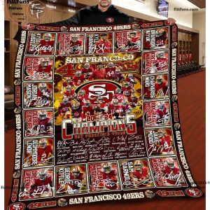 San Francisco 49ers 2024 Champions Fleece Blanket