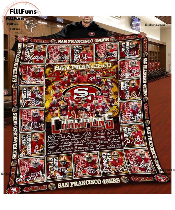 San Francisco 49ers 2024 Champions Fleece Blanket