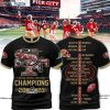 American Football Conference Champions Kansas City Chiefs 4 Times 2019 – 2020 – 2022 – 2023 Black 3D T-Shirt