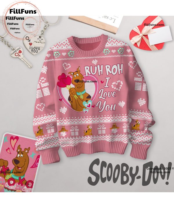 Scooby-Doo Ruh Roh I Love You Valentine Sweater