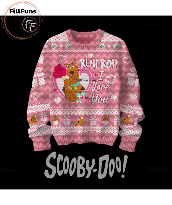 Scooby-Doo Ruh Roh I Love You Valentine Sweater