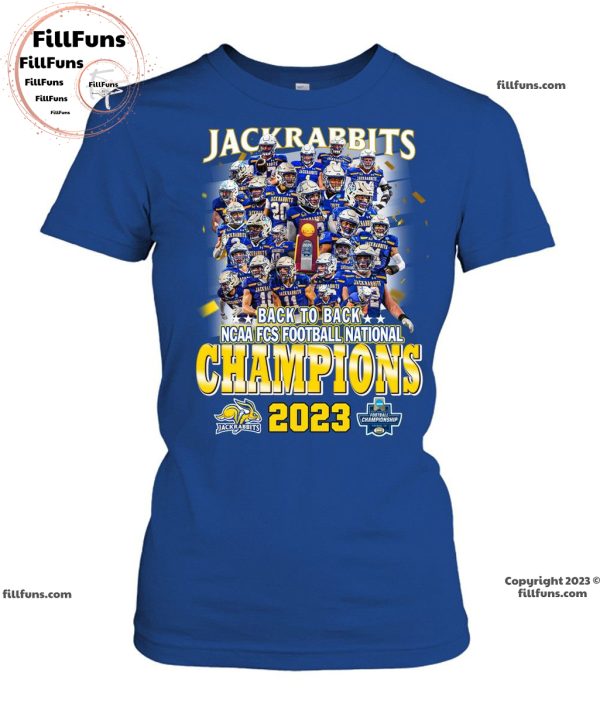 South Dakota State Jackrabbits Back To Back NCAA FCS Football National Champions 2023 Unisex T-Shirt