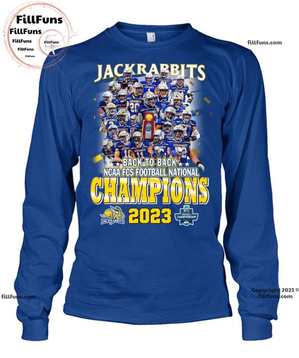 South Dakota State Jackrabbits Back To Back NCAA FCS Football National Champions 2023 Unisex T-Shirt