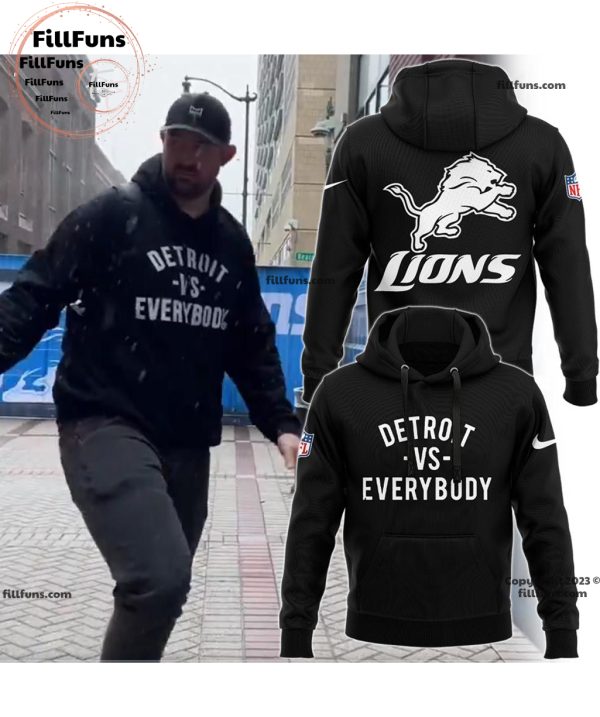 Special Detroit Vs EveryBody Detroit Lions Hoodie – Black