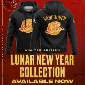 Special Lunar New Year Vancouver Canucks Hockey Black Hoodie, Jogger, Cap