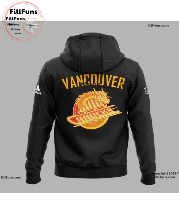 Special Lunar New Year Vancouver Canucks Hockey Black Hoodie, Jogger, Cap