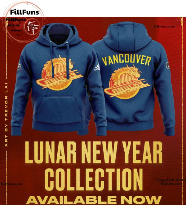 Special Lunar New Year Vancouver Canucks Hockey Blue Hoodie, Jogger, Cap