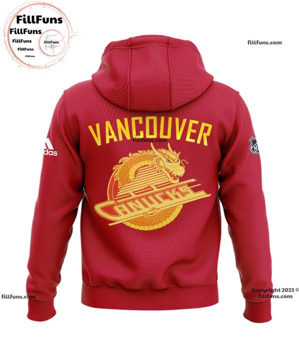 Special Lunar New Year Vancouver Canucks Hockey Red Hoodie, Jogger, Cap