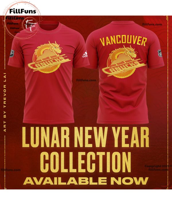 Special Lunar New Year Vancouver Canucks Hockey Red Hoodie, Jogger, Cap