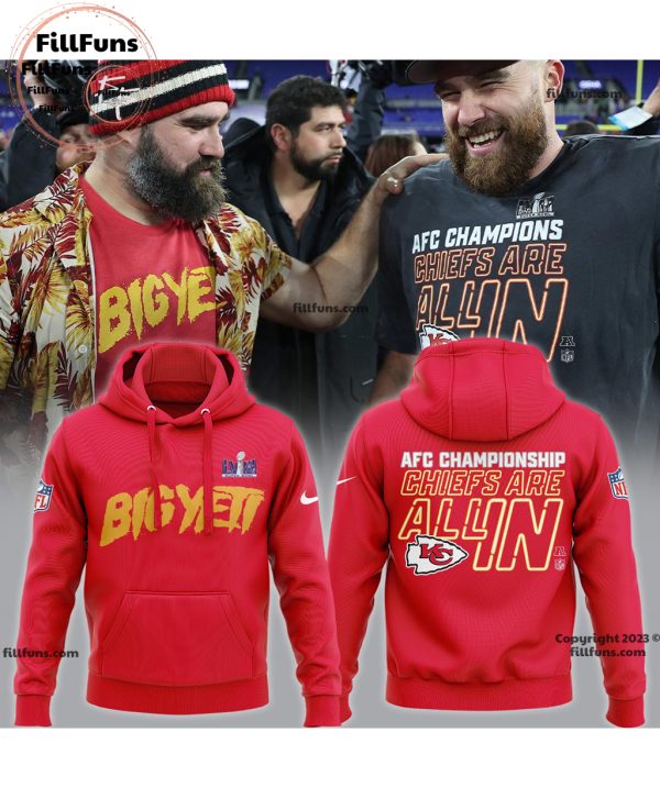 Super Bowl LVIII Big Yeti AFC Championship Chiefs Are All In Hoodie, Jogger, Cap