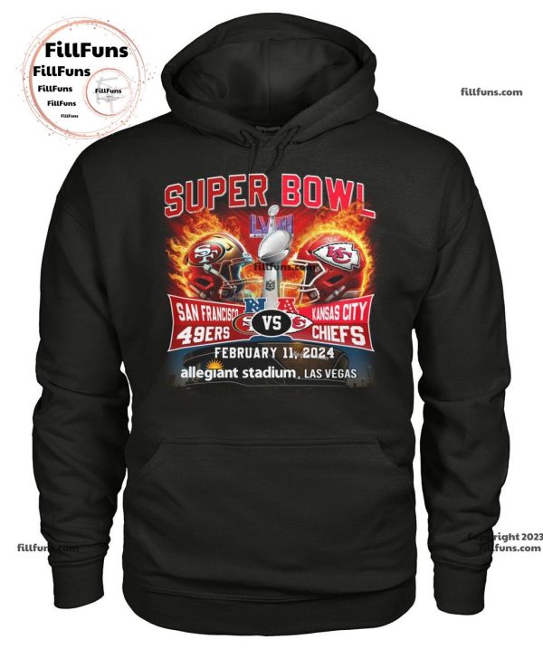 Super Bowl LVIII San Francisco 49ers Vs Kansas City Chiefs February 11, 2024 Allegiant Stadium Las Vegas Unisex T-Shirt